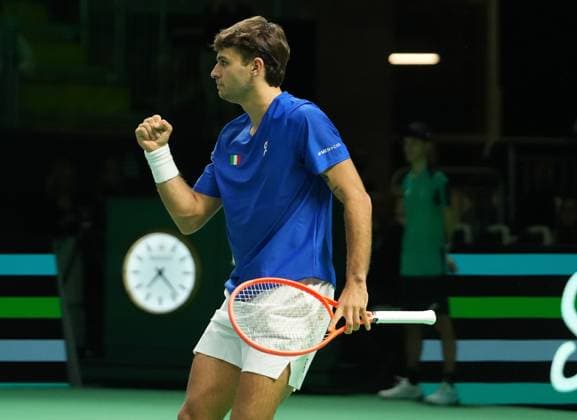 TENNIS - DAVIS CUP 2025 - FINAL 8 19 11 2025 Flavio Cobolli of Italia during the Davis Cup 2025, Final 8, Tennis event on 19 November 2025 in Bologna, Italy - Photo Laurent Lairys BolognaItaly  Copyright: xLaurentxLairysx