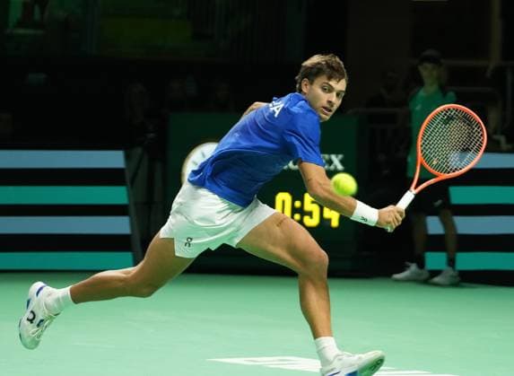 TENNIS - DAVIS CUP 2025 - FINAL 8 19 11 2025 Flavio Cobolli of Italia during the Davis Cup 2025, Final 8, Tennis event on 19 November 2025 in Bologna, Italy - Photo Laurent Lairys BolognaItaly  Copyright: xLaurentxLairysx
