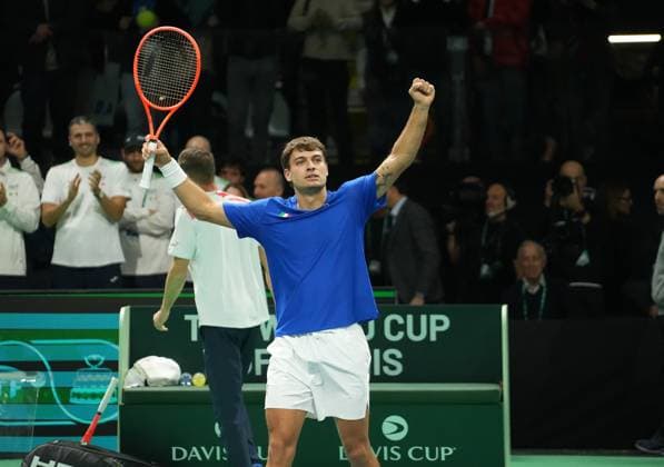 TENNIS - DAVIS CUP 2025 - FINAL 8 19 11 2025 Flavio Cobolli of Italia during the Davis Cup 2025, Final 8, Tennis event on 19 November 2025 in Bologna, Italy - Photo Laurent Lairys BolognaItaly  Copyright: xLaurentxLairysx