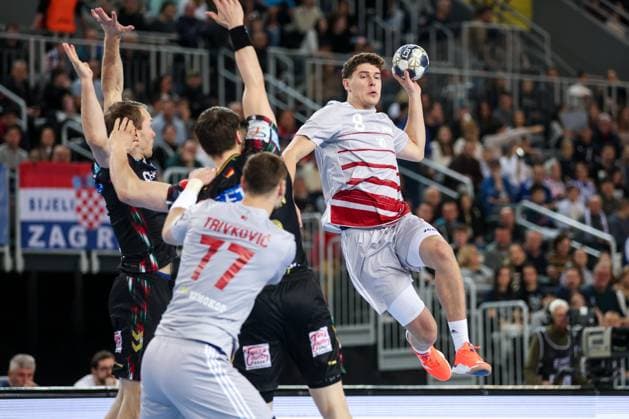 HC Zagreb v SC Magdeburg - EHF Champions League ZAGREB, CROATIA - NOVEMBER 19: Luka Lovre Klarica of HC Zagreb in action during the EHF Champions League match between HC Zagreb and SC Magdeburg at Arena Zagreb on November 19, 2025 in Zagreb, Croatia.  Igorxkralj PIXSELL