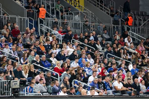 HC Zagreb v SC Magdeburg - EHF Champions League ZAGREB, CROATIA - NOVEMBER 19: Fans cheering during the EHF Champions League match between HC Zagreb and SC Magdeburg at Arena Zagreb on November 19, 2025 in Zagreb, Croatia.  Igorxkralj PIXSELL