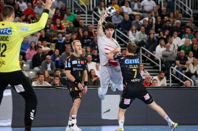 HC Zagreb v SC Magdeburg - EHF Champions League ZAGREB, CROATIA - NOVEMBER 19: Giorgi Tskhovrebadze of HC Zagreb in action during the EHF Champions League match between HC Zagreb and SC Magdeburg at Arena Zagreb on November 19, 2025 in Zagreb, Croatia.  Igorxkralj PIXSELL