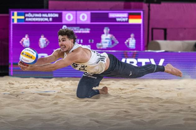 RECORD DATE NOT STATED ADELAIDE, AUSTRALIA - NOVEMBER 19: Lui Wuest (Player 2 - GER) during the Beach volleyball, Beachvolleyball World Championships at Adelaide on November 19, 2025 in Adelaide, Australia. Australia Copyright: xBEAUTIFULxSPORTS PeterxWeberx