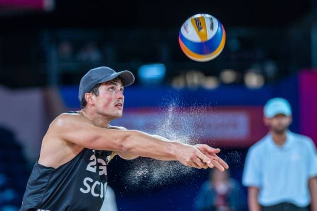 RECORD DATE NOT STATED ADELAIDE, AUSTRALIA - NOVEMBER 19: Sven Winter (Player 2 - GER) during the Beach volleyball, Beachvolleyball World Championships at Adelaide on November 19, 2025 in Adelaide, Australia. Australia Copyright: xBEAUTIFULxSPORTS PeterxWeberx