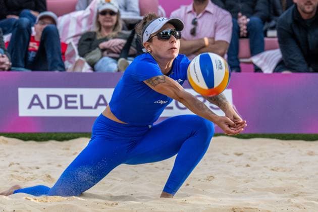 RECORD DATE NOT STATED ADELAIDE, AUSTRALIA - NOVEMBER 19: Molly Shaw (Player 1 - USA) during the Beach volleyball, Beachvolleyball World Championships at Adelaide on November 19, 2025 in Adelaide, Australia. Australia Copyright: xBEAUTIFULxSPORTS PeterxWeberx
