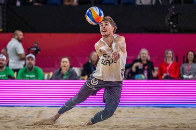 RECORD DATE NOT STATED ADELAIDE, AUSTRALIA - NOVEMBER 19: Lui Wuest (Player 2 - GER) during the Beach volleyball, Beachvolleyball World Championships at Adelaide on November 19, 2025 in Adelaide, Australia. Australia Copyright: xBEAUTIFULxSPORTS PeterxWeberx