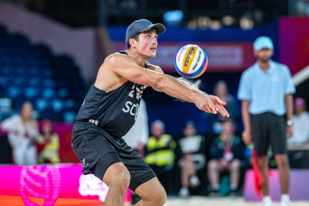 RECORD DATE NOT STATED ADELAIDE, AUSTRALIA - NOVEMBER 19: Sven Winter (Player 2 - GER) during the Beach volleyball, Beachvolleyball World Championships at Adelaide on November 19, 2025 in Adelaide, Australia. Australia Copyright: xBEAUTIFULxSPORTS PeterxWeberx