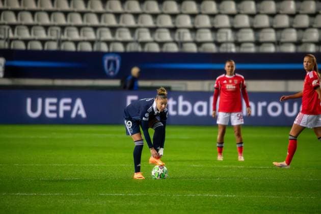 November 19, 2025, Paris, Å½Le-De-France, France: November 19, 2025, Paris, France: Women s Champions League, 4th matchday : Paris FC - Benfica : Paris FC claims their first victory in the 2026 UEFA Women s Champions League beating Benfica at Jean-Bouin (2-0). Maelline Mendy and Maelle Garbino scored for the team coached by Sandrine Soubeyrand. Paris France - ZUMAp284 20251119_zip_p284_004 Copyright: xMickaelxPintax