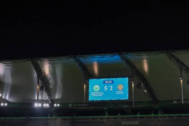 Wolfsburg, Germany 19 November 2025 Champions League Women 2025 2026 VfL Wolfsburg vs Manchester United In the picture Symbolic image Final score 5 2 for VfL Wolfsburg AOK Stadion Niedersachsen Copyright: xFotostandx xFantinix