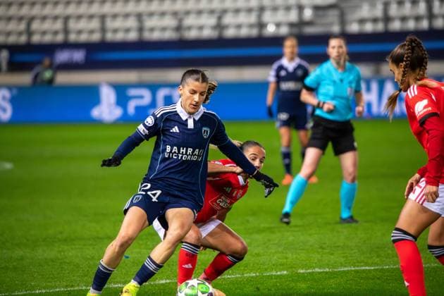 November 19, 2025, Paris, Å½Le-De-France, France: November 19, 2025, Paris, France: Women s Champions League, 4th matchday : Paris FC - Benfica : Paris FC claims their first victory in the 2026 UEFA Women s Champions League beating Benfica at Jean-Bouin (2-0). Maelline Mendy and Maelle Garbino scored for the team coached by Sandrine Soubeyrand. Paris France - ZUMAp284 20251119_zip_p284_042 Copyright: xMickaelxPintax