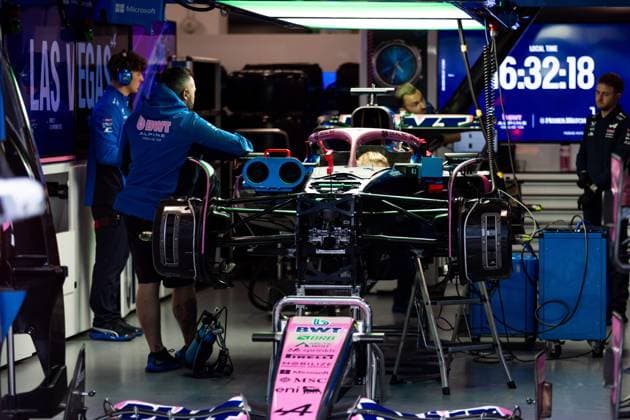 F1 - LAS VEGAS GRAND PRIX 2025 Alpine F1 Team A525, mechanical detail garage, box, during the 2025 Formula 1 Las Vegas Grand Prix, 22th round of the 2025 FIA Formula One World Championship, WM, Weltmeisterschaft from November 21 to 23, 2025 on the Las Vegas Strip Circuit, in Paradise, Nevada, United States of America -  Copyright: xJoaoxFilipex