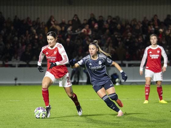 Emily Fox of Arsenal during the UEFA Women?s Champions League match between Arsenal and Real Madrid at Meadow Park on November 19, 2025 n Borehamwood, England. Copyright: xElliotxLegg SPPx Sportspressphoto_SPR64015