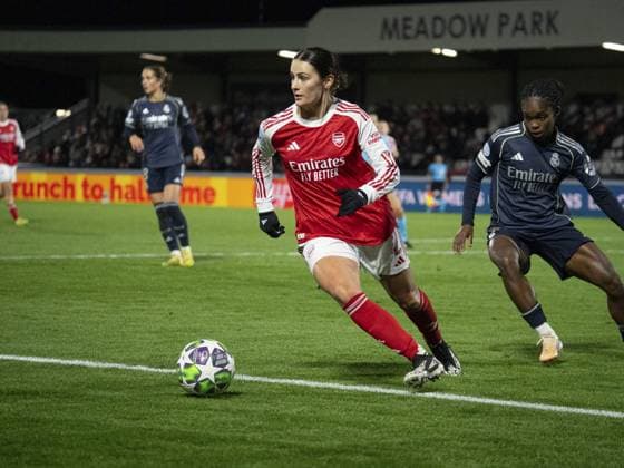 Emily Fox of Arsenal during the UEFA Women?s Champions League match between Arsenal and Real Madrid at Meadow Park on November 19, 2025 n Borehamwood, England. Copyright: xElliotxLegg SPPx Sportspressphoto_SPR64023