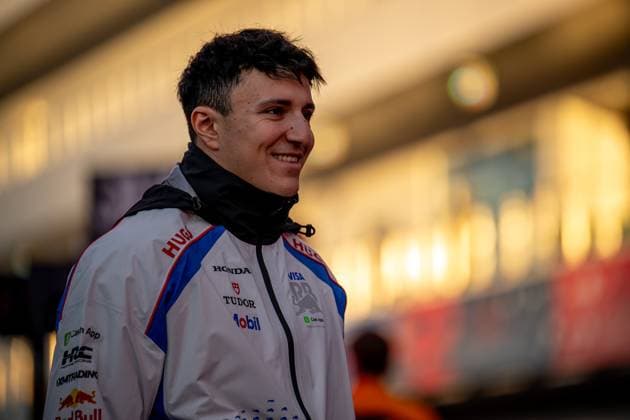 LAS VEGAS, UNITED STATES: Isack Hadjar, racing for the Racing Bulls team during the 2025 Formula 1 Las Vegas Grand Prix at the Las Vegas Street Circuit in Las Vegas, United States