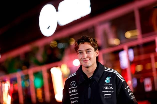 F1 - LAS VEGAS GRAND PRIX 2025 RUSSELL George (gbr), Mercedes AMG F1 Team W16, portrait during the 2025 Formula 1 Las Vegas Grand Prix, 22th round of the 2025 FIA Formula One World Championship, WM, Weltmeisterschaft from November 21 to 23, 2025 on the Las Vegas Strip Circuit, in Paradise, Nevada, United States of America - ParadiseUnited States  Copyright: xDPPIx
