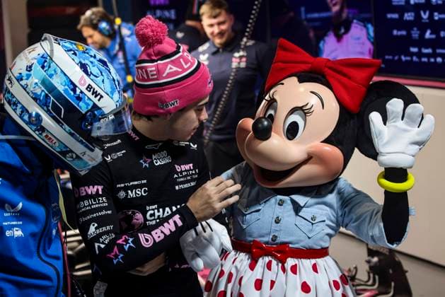 F1 - LAS VEGAS GRAND PRIX 2025 COLAPINTO Franco (arg), Alpine F1 Team A525, portrait GASLY Pierre (fra), Alpine F1 Team A525, portrait Minnie Mouse Disney during the 2025 Formula 1 Las Vegas Grand Prix, 22th round of the 2025 FIA Formula One World Championship, WM, Weltmeisterschaft from November 21 to 23, 2025 on the Las Vegas Strip Circuit, in Paradise, Nevada, United States of America - ParadiseUnited States  Copyright: xXavixBonillax
