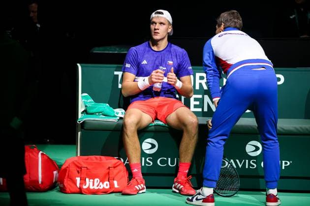 Jakub MENSIK (CZE) and Tomas Berdych during Davis Cup - Final Eight, International Tennis match in Bologna, Italy, November 20 2025  Copyright: xRobertaxCorradin IPAxSportx xipa-agency.netx xx IPA_68162204 IPA_Agency_IPA68162204