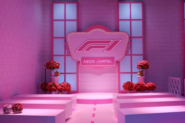 FORMULE 1 : Grand prix de Las vegas - 20 11 2025 Wedding chapel in the paddock during the 2025 Formula One Las Vegas Grand Prix, 22th round of the 2025 Formula 1 World Championship, WM, Weltmeisterschaft taking place from November 20 to 22, 2025 on the Las Vegas Strip circuit (USA) LAS VEGASUnited States  Copyright: xMPSxAGENCYx