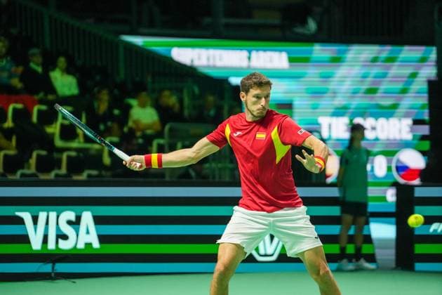 TENNIS - DAVIS CUP 2025 - FINAL 8 20 11 2025 Laurent Lairys MAXPPP - Pablo Carreno Busta of Spain during the Davis Cup 2025, Final 8, Tennis event on 19 November 2025 in Bologna, Italy - Photo Laurent Lairys Bologna Italy  Copyright: xMAXPPPxLaurentxLairysx LLR202511206801 LLR202511206801