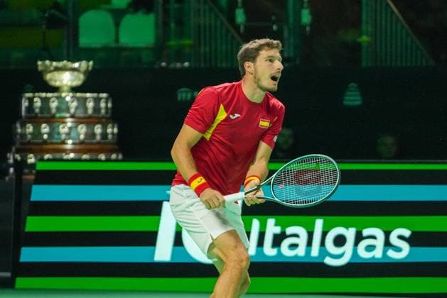 TENNIS - DAVIS CUP 2025 - FINAL 8 20 11 2025 Laurent Lairys MAXPPP - Pablo Carreno Busta of Spain during the Davis Cup 2025, Final 8, Tennis event on 19 November 2025 in Bologna, Italy - Photo Laurent Lairys Bologna Italy  Copyright: xMAXPPPxLaurentxLairysx LLR202511206828 LLR202511206828