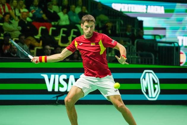 TENNIS - DAVIS CUP 2025 - FINAL 8 20 11 2025 Laurent Lairys MAXPPP - Pablo Carreno Busta of Spain during the Davis Cup 2025, Final 8, Tennis event on 19 November 2025 in Bologna, Italy - Photo Laurent Lairys Bologna Italy  Copyright: xMAXPPPxLaurentxLairysx LLR202511206839 LLR202511206839