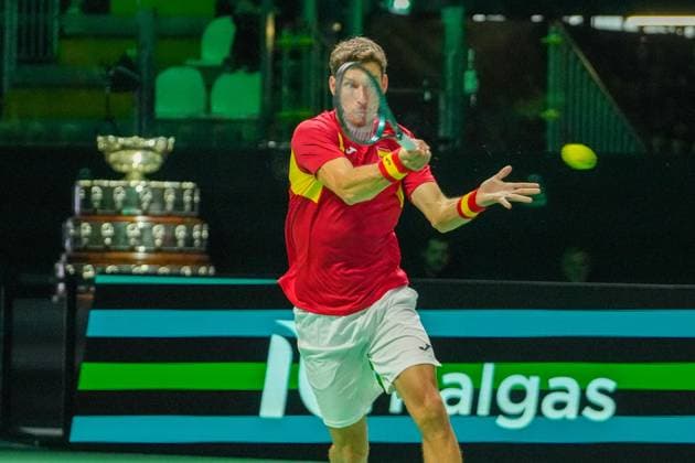 TENNIS - DAVIS CUP 2025 - FINAL 8 20 11 2025 Laurent Lairys MAXPPP - Pablo Carreno Busta of Spain during the Davis Cup 2025, Final 8, Tennis event on 19 November 2025 in Bologna, Italy - Photo Laurent Lairys Bologna Italy  Copyright: xMAXPPPxLaurentxLairysx LLR202511206841 LLR202511206841