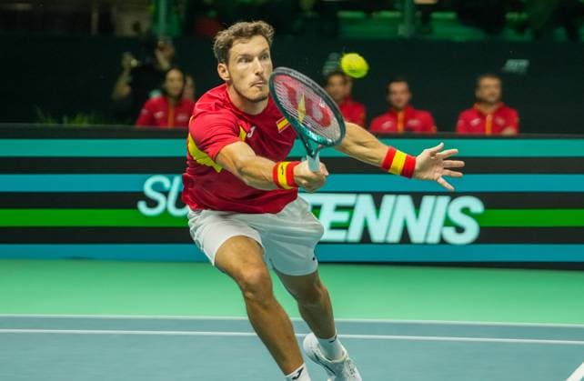 November 20, 2025, Bologna, Bretagne, Italy: Pablo Carreno Busta of Spain during the Davis Cup 2025, Final 8, Tennis event on 19 November 2025 in Bologna, Italy - Photo Bologna Italy - ZUMAl193 20251120_zsp_l193_061 Copyright: xLaurentxLairysx