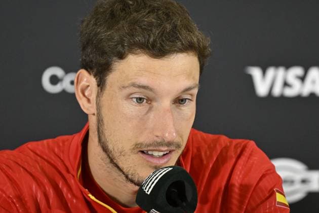 Davis Cup Finale 2025 Bologne - Davis Cup Finale 2025 Bologne - 20 11 2025 - Carreno Busta - press conference, PK, Pressekonferenz - Espagne Bologne  Copyright: xChryslenexCaillaud Pznewsx
