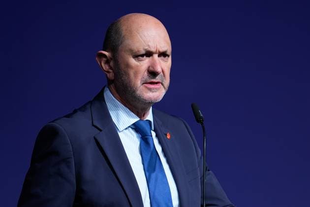 November 20, 2025, Las Rozas, Madrid, Spain: Rafael Louzan, President of the Royal Spanish Football Federation, attends during the International WomenÃ¢â‚¬â ¢s Football Congress 2025 ELEVA at Ciudad del Futbol on November 20, 2025, in Las Rozas, Madrid, Spain. Las Rozas Spain - ZUMAa181 20251120_zaa_a181_004 Copyright: xDennisxAgyemanx