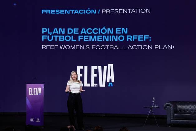 November 20, 2025, Las Rozas, Madrid, Spain: Reyes Bellver, Director of Women s Football RFEF, attends during the International WomenÃ¢â‚¬â ¢s Football Congress 2025 ELEVA at Ciudad del Futbol on November 20, 2025, in Las Rozas, Madrid, Spain. Las Rozas Spain - ZUMAa181 20251120_zaa_a181_005 Copyright: xDennisxAgyemanx