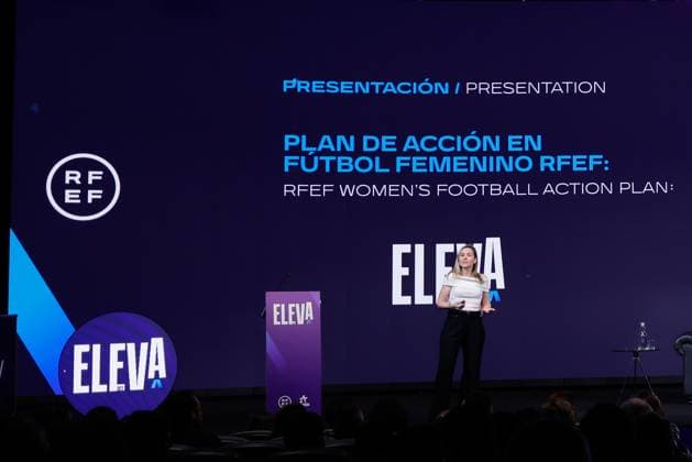 November 20, 2025, Las Rozas, Madrid, Spain: Reyes Bellver, Director of Women s Football RFEF, attends during the International WomenÃ¢â‚¬â ¢s Football Congress 2025 ELEVA at Ciudad del Futbol on November 20, 2025, in Las Rozas, Madrid, Spain. Las Rozas Spain - ZUMAa181 20251120_zaa_a181_030 Copyright: xDennisxAgyemanx