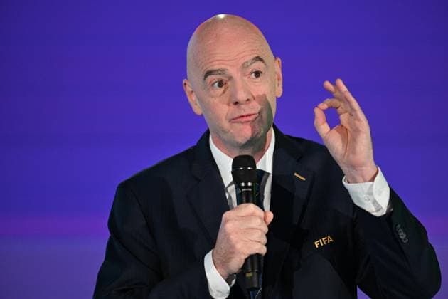 2026 FIFA World Cup, WM, Weltmeisterschaft, Fussball Play-Off Tournament draw ZURICH, SWITZERLAND - NOVEMBER 20: FIFA President Gianni Infantino speaks during the 2026 FIFA World Cup Play-Off Tournament draw at the FIFA s Home of Football in Zurich on November 20, 2025. Mustafa Yalcin Anadolu Zurich Switzerland. Editorial use only. Please get in touch for any other usage.  Copyright: x2025xAnadoluxMustafaxYalcinx