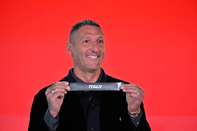 2026 FIFA World Cup, WM, Weltmeisterschaft, Fussball Play-Off Tournament draw ZURICH, SWITZERLAND - NOVEMBER 20: Italian former player Marco Materazzi during the 2026 FIFA World Cup Play-Off Tournament draw at the FIFA s Home of Football in Zurich, Switzerland on November 20, 2025. Mustafa Yalcin Anadolu Zurich Switzerland. Editorial use only. Please get in touch for any other usage.  Copyright: x2025xAnadoluxMustafaxYalcinx
