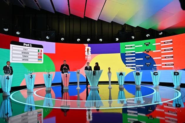 2026 FIFA World Cup, WM, Weltmeisterschaft, Fussball Play-Off Tournament draw ZURICH, SWITZERLAND - NOVEMBER 20: A view from the 2026 FIFA World Cup Play-Off Tournament draw at the FIFA s Home of Football in Zurich on November 20, 2025. Mustafa Yalcin Anadolu Zurich Switzerland. Editorial use only. Please get in touch for any other usage.  Copyright: x2025xAnadoluxMustafaxYalcinx