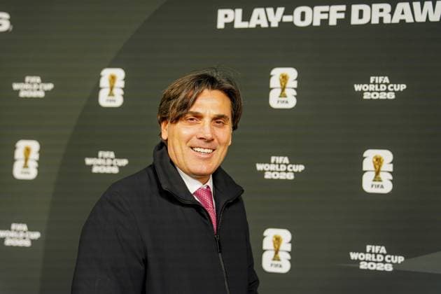 Soccer FIFA World Cup Qualification Europe 2025 26 Playoff Draw Home of FIFA Zurich, Switzerland Vincenzo Montella National Coach Turkey Zurich Canton Zurich Switzerland Copyright: xJOERANxSTEINSIEKx