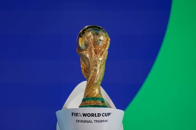 Soccer FIFA World Cup Qualification Europe 2025 26 Playoff Draw Home of FIFA Zurich, Switzerland Original trophy, symbol photo, cup Zurich Canton Zurich Switzerland Copyright: xJOERANxSTEINSIEKx