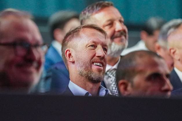 Fussball: FIFA WM-Qualifikation Europa 2025 26 Playoff-Auslosung Home of FIFA (Zürich, Schweiz): Schwedens Trainer Graham Potter im Publikum Zürich Kanton Zürich Schweiz Copyright: xJOERANxSTEINSIEKx