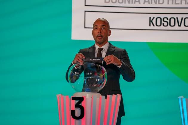 Soccer FIFA World Cup Qualification Europe 2025 26 Playoff Draw Home of FIFA Zurich, Switzerland Martin Dahlin FIFA Legend Draws Albania Zurich Canton Zurich Switzerland Copyright: xJOERANxSTEINSIEKx