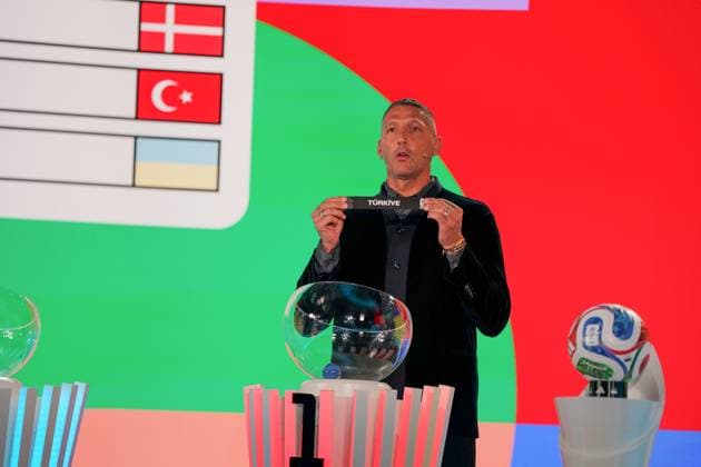 Soccer FIFA World Cup Qualification Europe 2025 26 Playoff Draw Home of FIFA Zurich, Switzerland Marco Materazzi FIFA Legend Draws Turkey Zurich Canton Zurich Switzerland Copyright: xJOERANxSTEINSIEKx