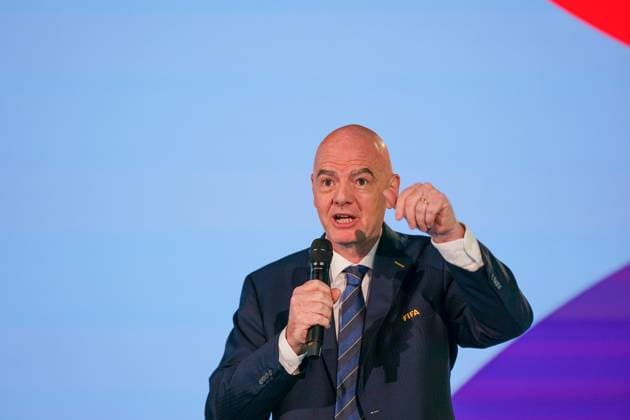 Football FIFA World Cup Qualification Europe 2025 26 Playoff Draw Home of FIFA Zurich, Switzerland Gianni Infantino FIFA President Zurich Canton of Zurich Switzerland Copyright: xJOERANxSTEINSIEKx
