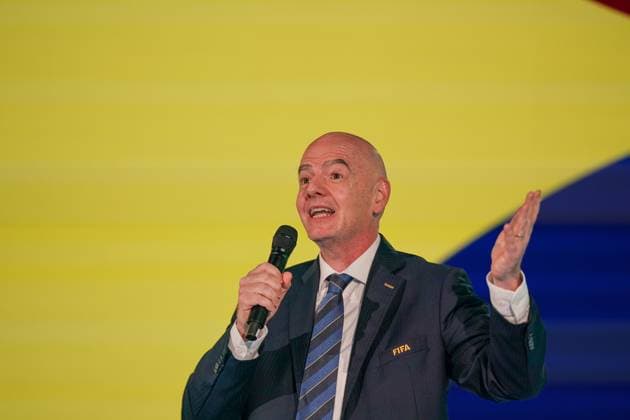 Football FIFA World Cup Qualification Europe 2025 26 Playoff Draw Home of FIFA Zurich, Switzerland Gianni Infantino FIFA President Zurich Canton of Zurich Switzerland Copyright: xJOERANxSTEINSIEKx