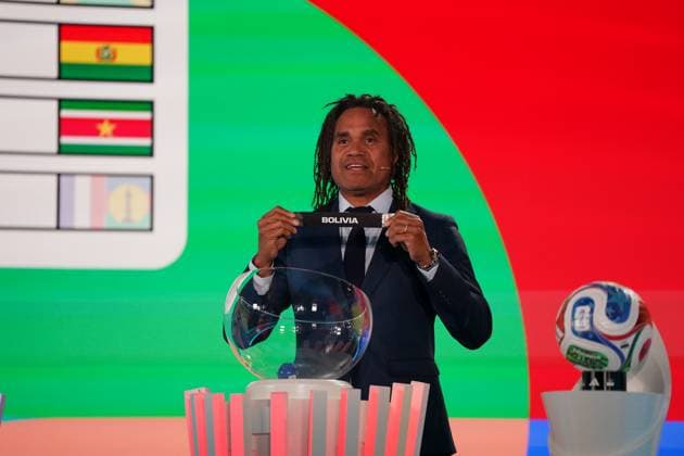 Soccer FIFA World Cup Qualification Europe 2025 26 Playoff Draw Home of FIFA Zurich, Switzerland Christian Karembeu FIFA Legend draws Bolivia Zurich Canton Zurich Switzerland Copyright: xJOERANxSTEINSIEKx