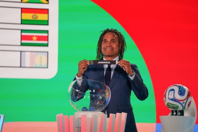 Soccer FIFA World Cup Qualification Europe 2025 26 Playoff Draw Home of FIFA Zurich, Switzerland Christian Karembeu FIFA Legend draws Jamaica Zurich Canton Zurich Switzerland Copyright: xJOERANxSTEINSIEKx