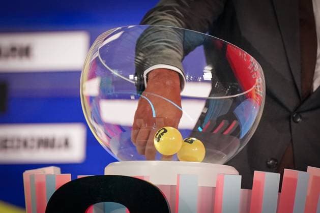 Soccer FIFA World Cup Qualification Europe 2025 26 Playoff Draw Home of FIFA Zurich, Switzerland Martin Dahlin FIFA Legend Balls, Draw, Drawing, Symbol Photo Zurich Canton Zurich Switzerland Copyright: xJOERANxSTEINSIEKx