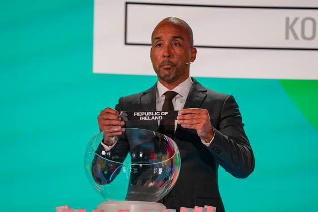 Football FIFA World Cup Qualification Europe 2025 26 Playoff Draw Home of FIFA Zurich, Switzerland Martin Dahlin FIFA Legend draws Republic of Ireland Copyright: xJOERANxSTEINSIEKx