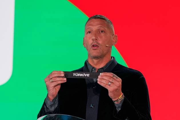 Soccer FIFA World Cup Qualification Europe 2025 26 Playoff Draw Home of FIFA Zurich, Switzerland Marco Materazzi FIFA Legend Draws Turkey Zurich Canton Zurich Switzerland Copyright: xJOERANxSTEINSIEKx