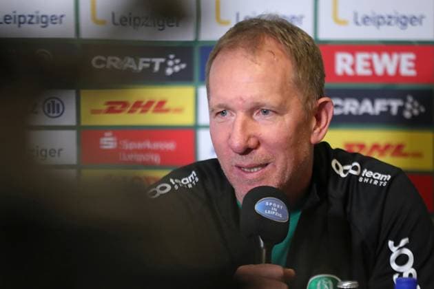 DAIKIN HBL Presentation of new head coach of SC DHfK Leipzig, 20 11 25 Head coach Frank Carstens SC DHfK Leipzig Handball, DAIKIN HBL, 1 Bundesliga, Season 2025 2026, Press conference of SC DHfK Leipzig for the presentation of the new head coach on 20 11 25 in the Quarterback Immobilien Arena Leipzig Copyright: xBEAUTIFULxSPORTS JanxKaeferx