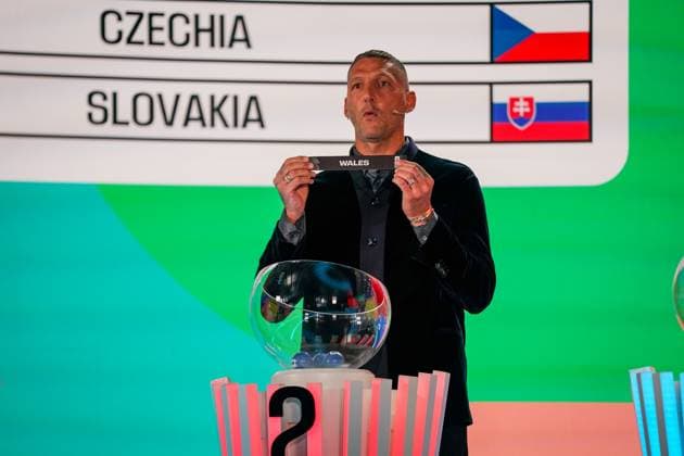 Football FIFA World Cup Qualification Europe 2025 26 Playoff Draw Home of FIFA Zurich, Switzerland Marco Materazzi FIFA Legend draws Wales Copyright: xJOERANxSTEINSIEKx