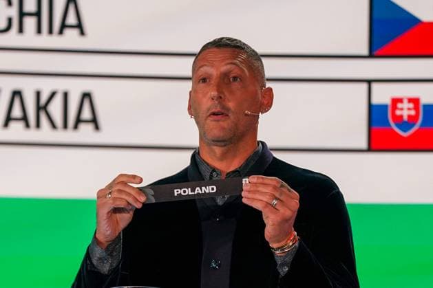 Football FIFA World Cup Qualification Europe 2025 26 Playoff Draw Home of FIFA Zurich, Switzerland Marco Materazzi FIFA Legend draws Poland Copyright: xJOERANxSTEINSIEKx