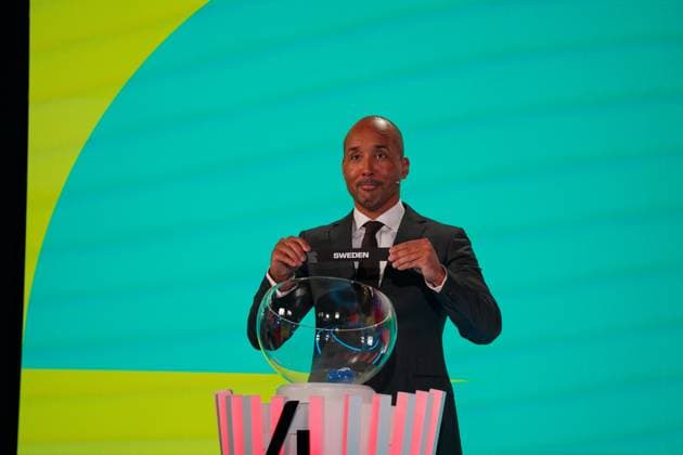 Football FIFA World Cup Qualification Europe 2025 26 Playoff Draw Home of FIFA Zurich, Switzerland Martin Dahlin FIFA Legend draws Sweden Copyright: xJOERANxSTEINSIEKx
